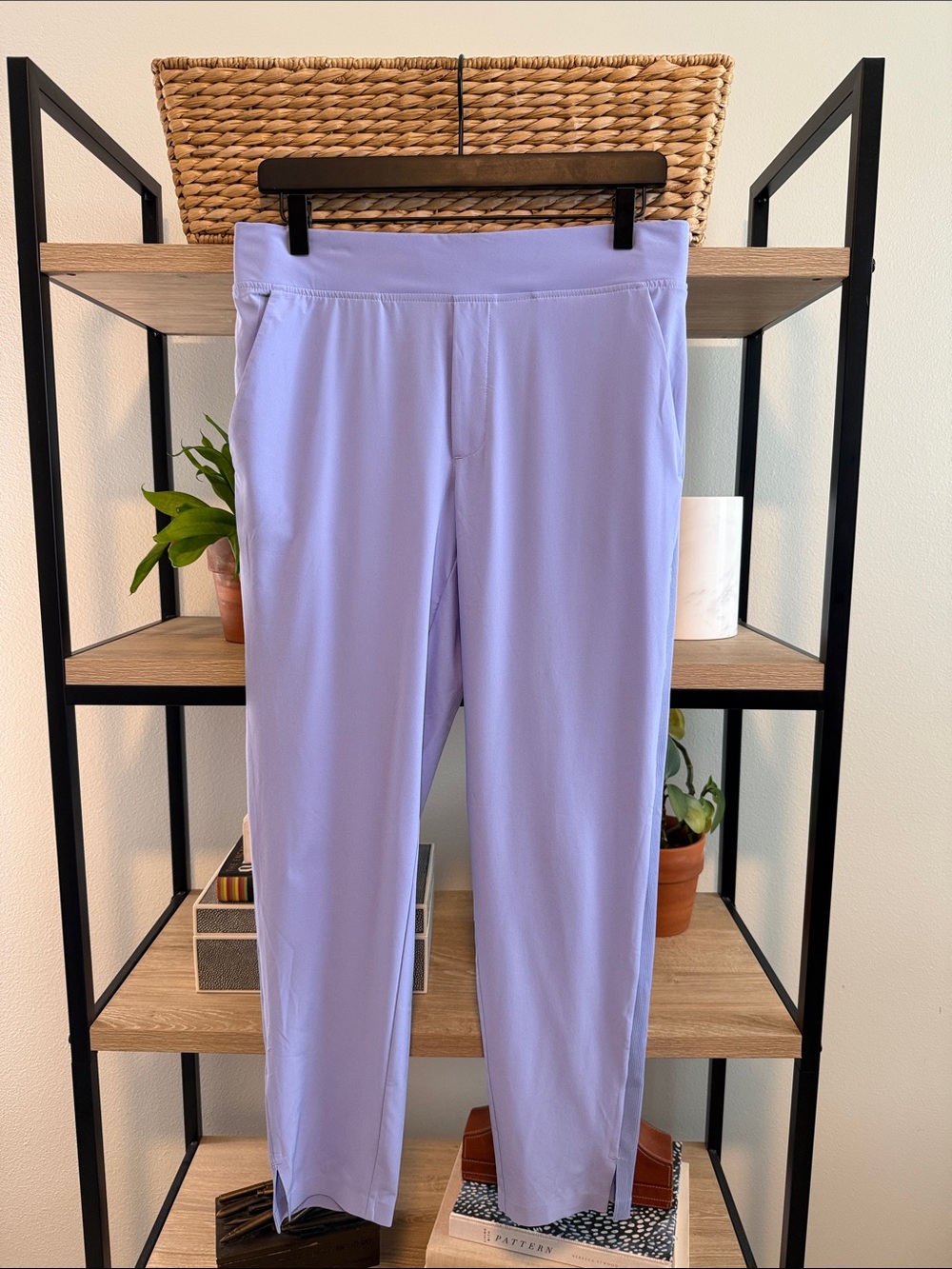 Athleta Brooklyn Ankle High-Rise Periwinkle Casual Activewear Pull On Pant, 6